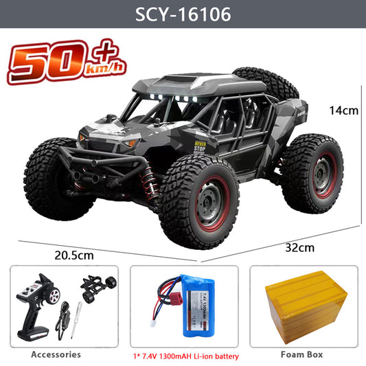 16106 1:16 RC Car with Led 4wd 50km/h Off-road Vehicle High Speed Drift Car