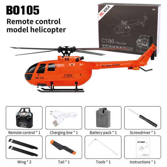 C186 Pro 2.4ghz RC Helicopter 4ch Bo105 6-shaft Gyroscope Electric RC Aircraft