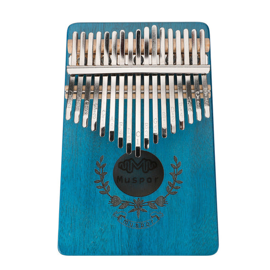 17-keys Mahogany Kalimba Finger Thumb Piano Mbira Garland Style Thumb Piano blue