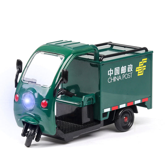 1:32 Simulation Tricycle Alloy Pull Back Car Delicate Vehicle Collection Toy Child Birthday Gift green