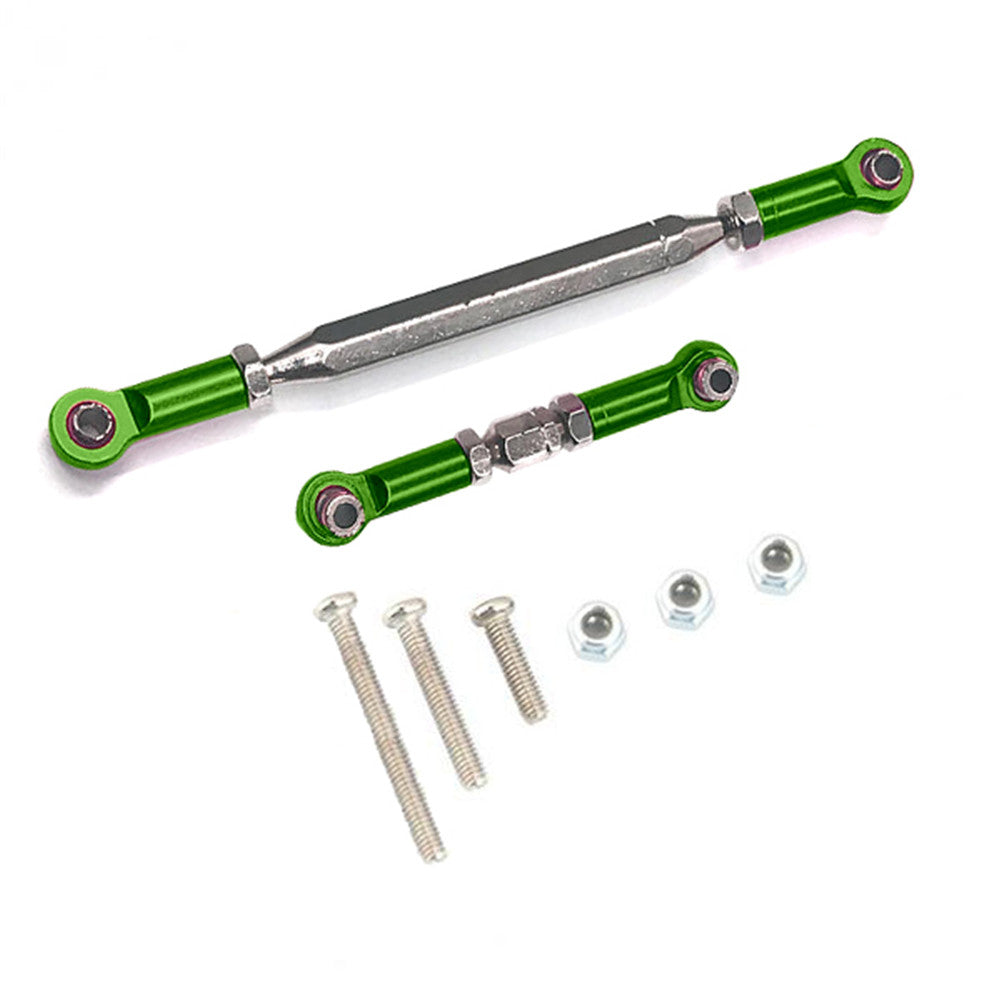 Servo Link Pull Rod Metal Adjustable Steering Linkage Turnbuckle for D90 MN-90 MN-99 MN-91 FJ-45 1/12 RC Car Rock Crawler green