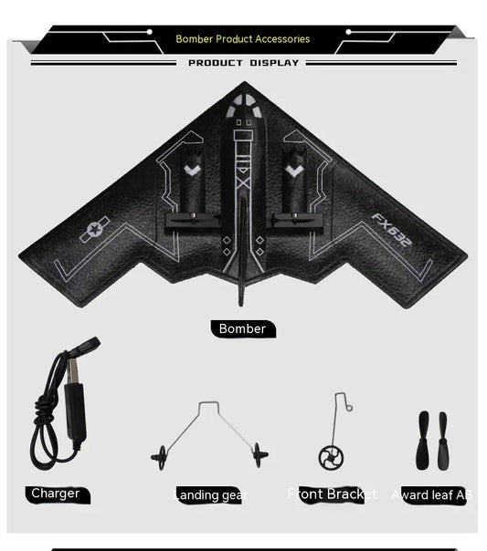 FX632 B2 Ghost Bomber USB Charging Remote Control Aircraft Model Toys FX632