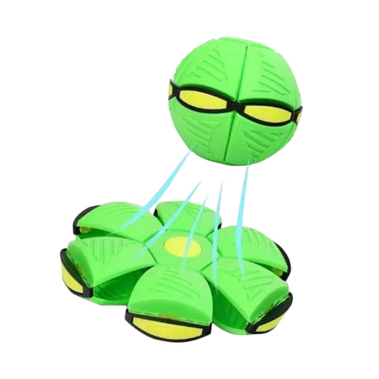 Flying Saucer Ball Magic Deformation UFO With Led Light Flying Toys Decompression Children Outdoor Fun Toys For Kids Gift no light green
