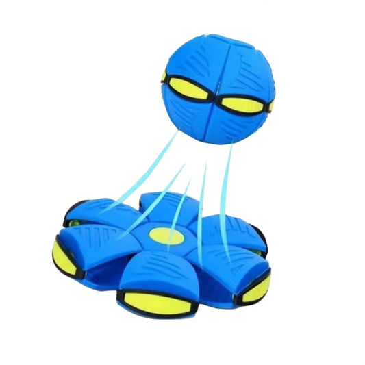 Flying Saucer Ball Magic Deformation UFO With Led Light Flying Toys Decompression Children Outdoor Fun Toys For Kids Gift no light blue