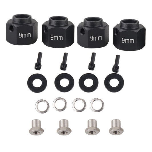 Car 8MM/9MM Widen Adapter Set for 1/10 TRAXXAS TRX-4 TRX4 RC Trucks Wheels 9mm black