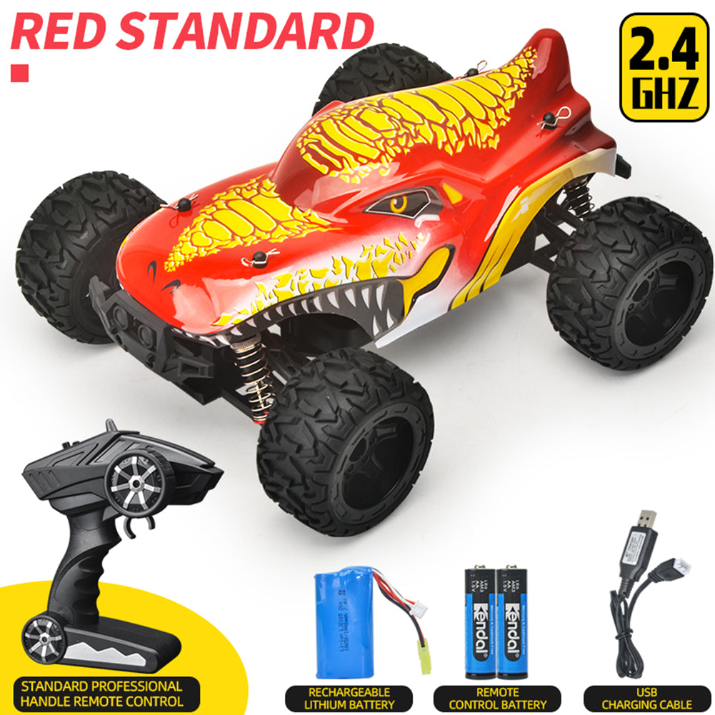 866-166 2.4g 35 Km/h 1:16 High Speed Car Spring Stroke Adjustable Shock Absorber 390 Motor (with Brush) Remote  Control  Car Red