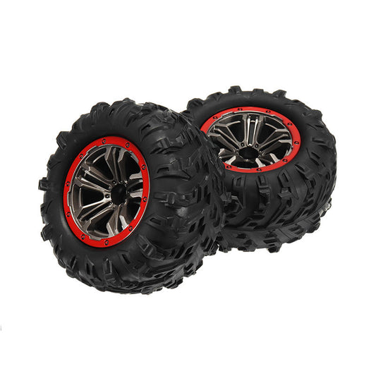 2PCS Hub Wheel Rim & Tires for Xinlehong 9125 1/10 2.4G 4WD RC Car Parts No.25-ZJ02 2PCS