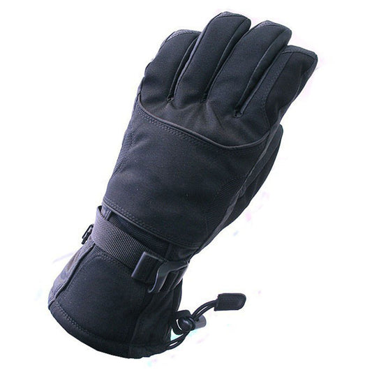 Couple Thickening Warm Windproof Waterproof Wear-Resistant Ski Riding Hiking Gloves black_M