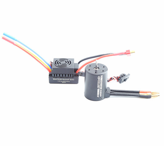 Rc Waterproof 3650 3900KV RC Brushless Motor 60A ESC Programmer for 1/10 RC Car Truck Motor kit Black KSX3452+KSX3451