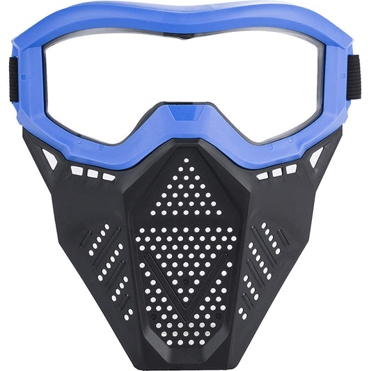Face Mask with Goggles Compatible with Nerf Rival Apollo Zeus Khaos Blasters Rival Mask blue