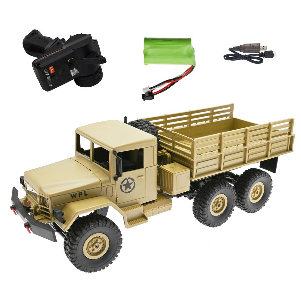 1:16 Full Scale 2G RC Car Wpl B16 6wd Climbing Military Pickup Climbing Car