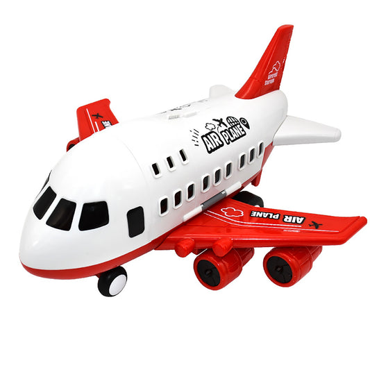 Children Airplane Model Toys Storable Inertial Alloy Car Model Ornaments Birthday Christmas Gifts For Boys red