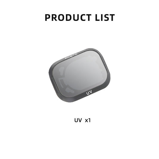 Optical Glass Camera Lens Filter Set Adjustable Cpl Mirror Compatible For Dji Mini 3 Pro Drone Accessories gray UV