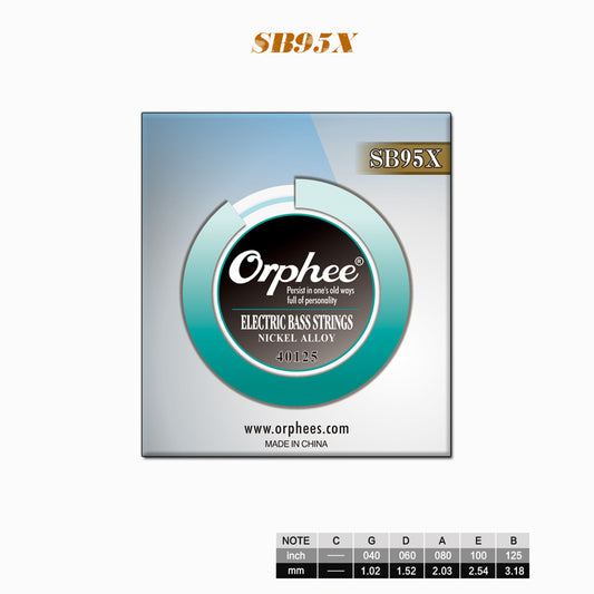 Orphee SB 4/5/6 Pcs Professional Electric Bass Strings Hexagonal Nickel Alloy Normal Light Bass Accessories SB95X/5 string