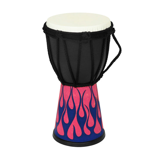 African Djembe Drum Percussion Hand Drum Circle Instrument 4'' Percussion Djembe Hand Drum African Drum Blue flame-4 inches