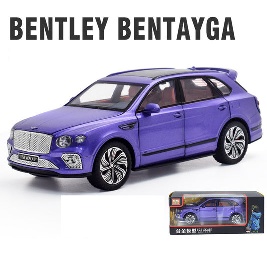 1:24 Alloy Car Model for Bentley Bentayga Simulation Pull Back Car Ornaments