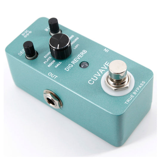 DIG Reverb Guitar Effect Pedal with 9 Reverb Types True Bypass Effects Stompbox Digital Audio Processor for Electric Guitar blue