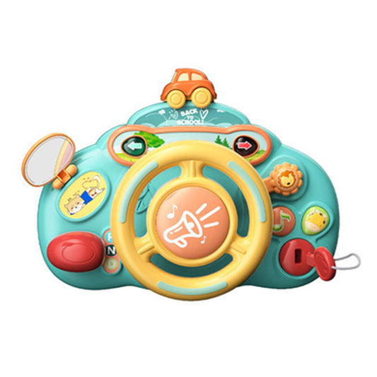 Cartoon Simulate Steering Wheel Toys Electric Driving Car Steering Wheel With Sound Light Educational Toys