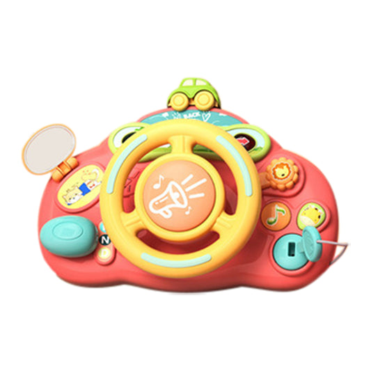 Cartoon Simulate Steering Wheel Toys Electric Driving Car Steering Wheel With Sound Light Educational Toys