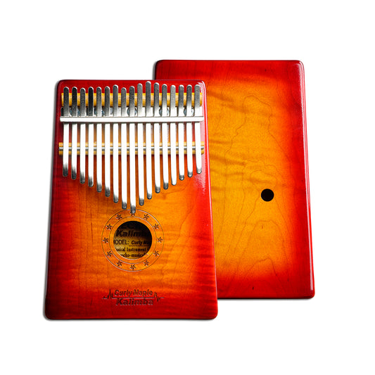 17 Key Wooden Thumb Piano Kalimba in C Music Instrument Toy Gift Portable Sunset color