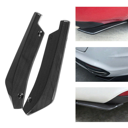 Universal Rear Bumper Lip Angle Splitters Diffuser Decorative Protection Winglets Side Skirt Extensions Carbon fiber color