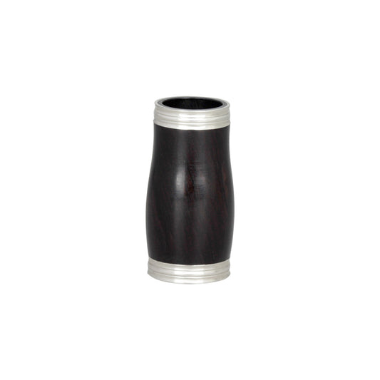 Ebony Clarinet Barrel Buffet with Metal Ring(Not Including Clarinet) Black + silver side