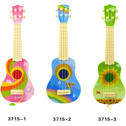 Kids Guitar Toys Cartoon Ukulele Guitar 4 Strings Music Instrument Early Educational Toys