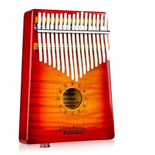 17 Key Wooden Thumb Piano Kalimba with EQ Tiger Pattern Maple Music Instrument Toy Gift sunset color