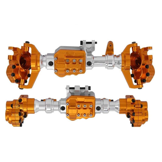 Front And Rear Portal Axle Housing Aluminium Alloy for 1/10 RC Crawler Traxxas TRX-4 gold+silver