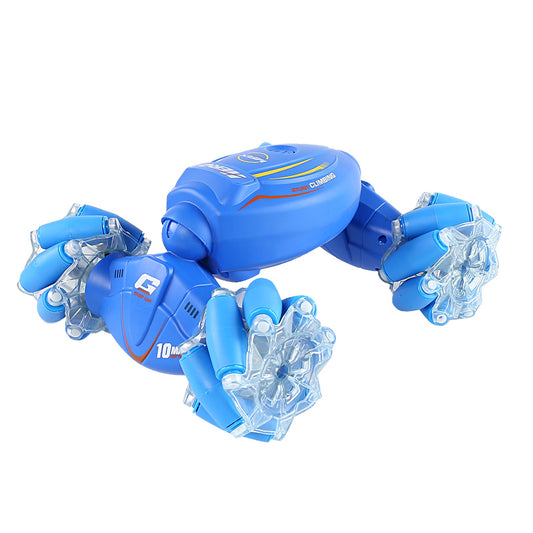 Deformation Off-Road Vehicle Stunt Torsion RC Car Racing 2.4 G Rechargeable Battery Children RC Toys blue