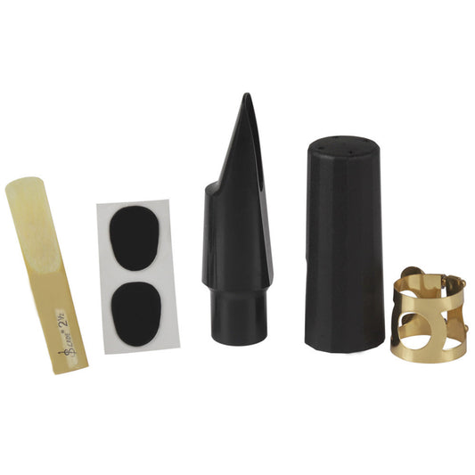 5pcs Set Saxophone Mouthpiece+Clip+Clip Cap+Reed+Dental Pad for Alto/Tenor/Soprano Sax Musical Instrument Accessories Tenor saxophone