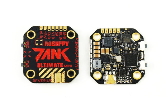 20*20 RUSH TANK Ultimate Mini VTX 5.8GHz 48CH 7-36V 800mW Video Transmitter Smart Audio AGC MIC FPV Racing Drone Black red