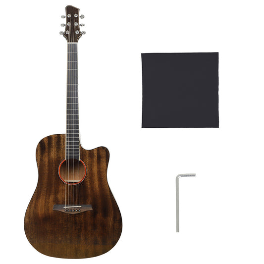 40-inch Acoustic Guitar For Beginners Folk Guitar With Wrench Wipe Cloth Playing Musical Instruments Gifts For Kids