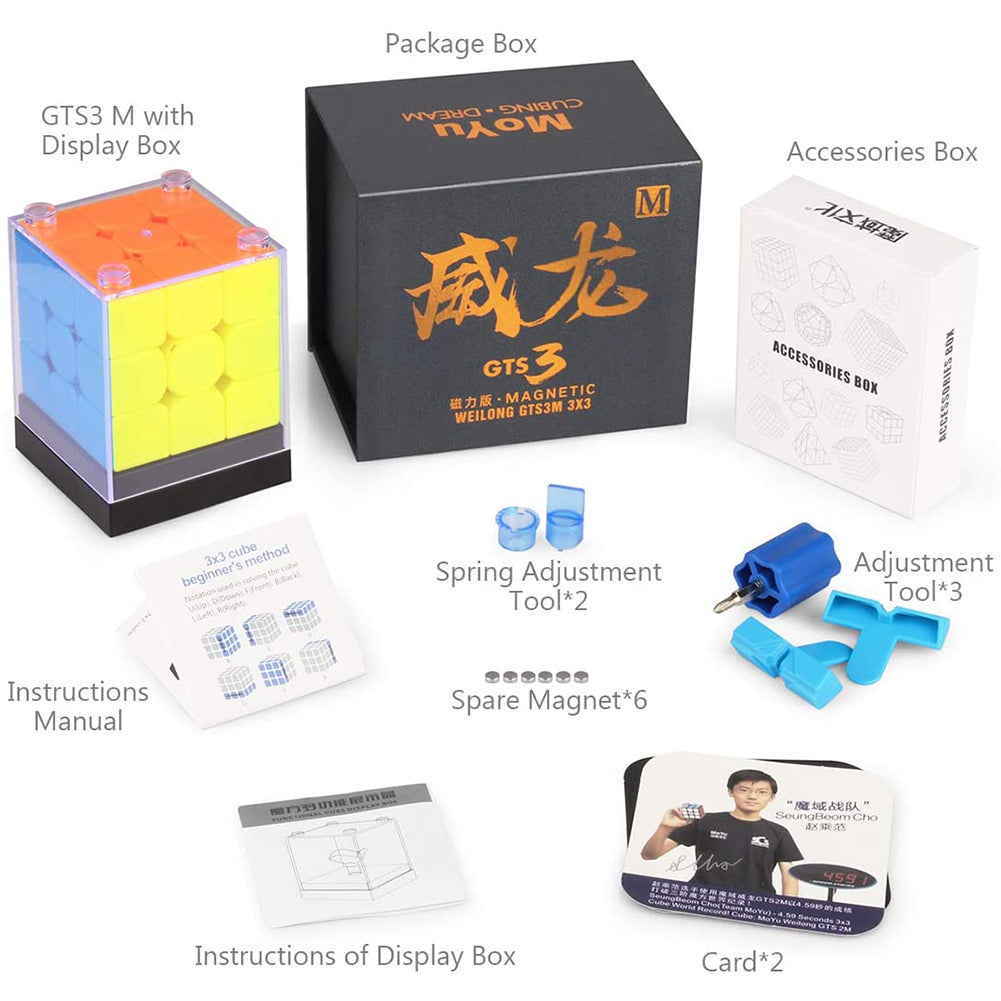 Moyu Weilong GTS3 M 3x3 Speed Cube Stickerless Magnetic Moyu Weilong GTS 3M 3x3x3 Cube Puzzle GTS V3 Strong magnetic version