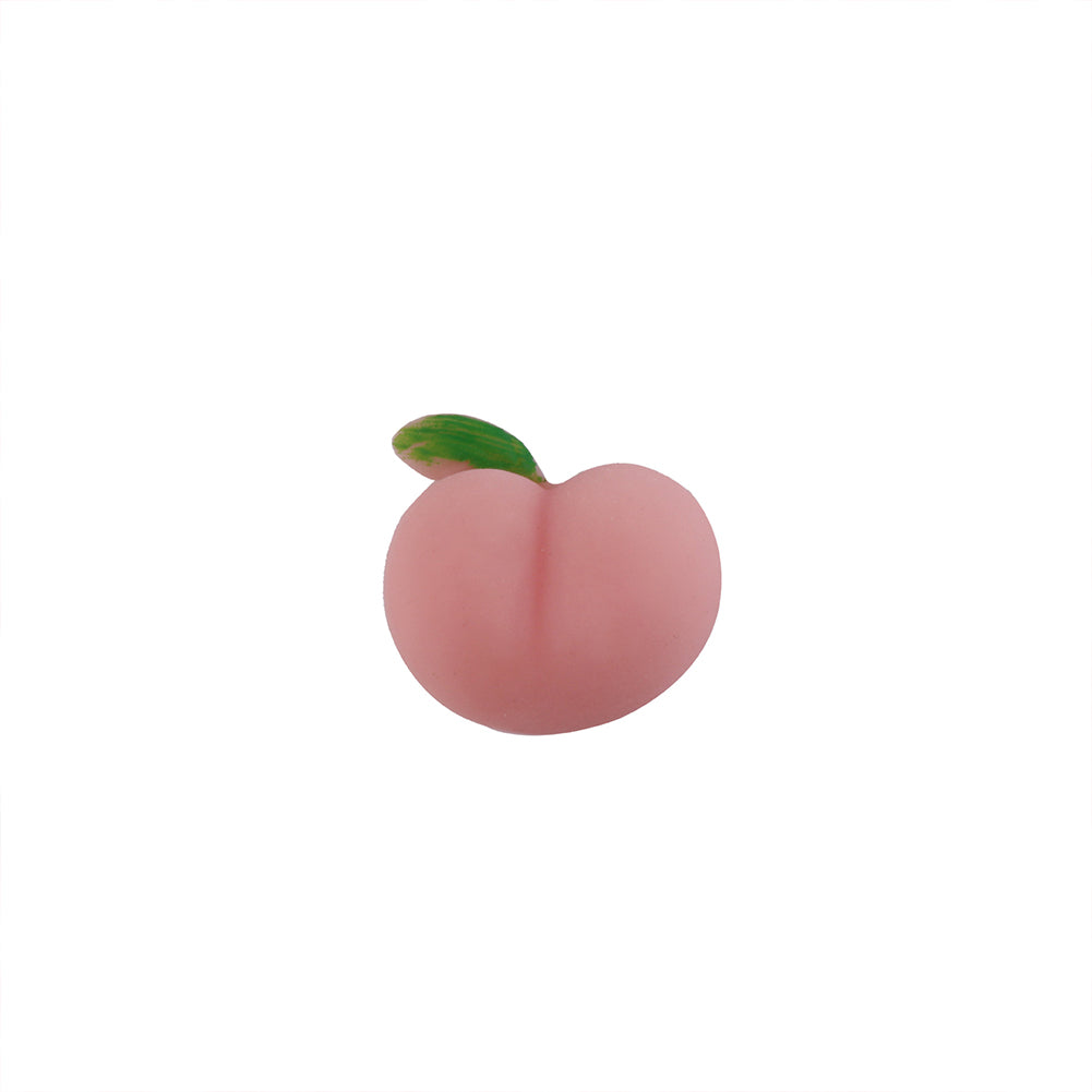 Relieve  Stress  Peach  Butt  Toy Three-dimensional Peach Squeeze Soft Plastic Cute Toy Peach with leaves