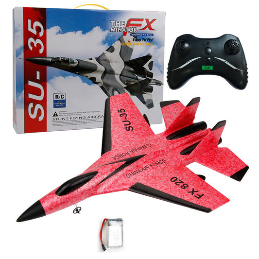 Fx820 2.4g RC Fighter Su35 Fixed-wing Glider Foam Aircraft Electric Aircraft Toy