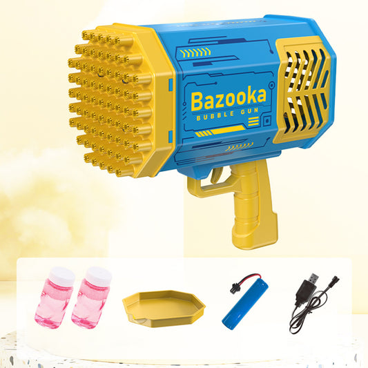 Bubble Machine 69-hole Space Bazooka Electric Glowing Bubble Blower