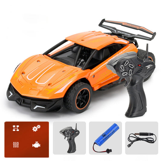 1:24 2.4g Remote Control Car Alloy High-speed Rc Sports Car Rechargeable Off-road Vehicle Children Toys For Gifts orange (33812) 1:24