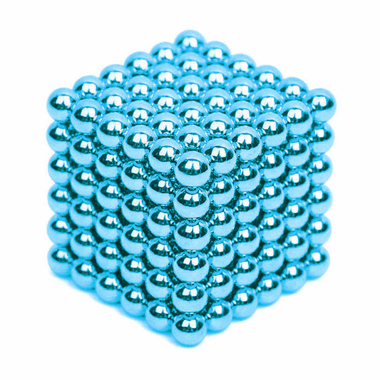 216Pcs 5mm DIY Magic Magnet Magnetic Blocks Balls Sphere Cube Beads Puzzle Building Toys Stress Reliever Light blue