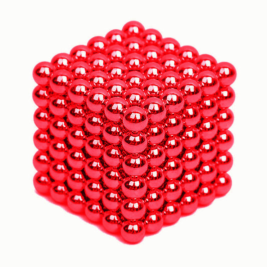 216Pcs 5mm DIY Magic Magnet Magnetic Blocks Balls Sphere Cube Beads Puzzle Building Toys Stress Reliever red
