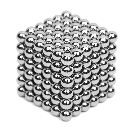 216Pcs 5mm DIY Magic Magnet Magnetic Blocks Balls Sphere Cube Beads Puzzle Building Toys Stress Reliever Silver
