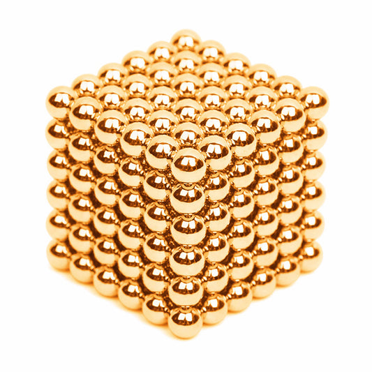 216Pcs 5mm DIY Magic Magnet Magnetic Blocks Balls Sphere Cube Beads Puzzle Building Toys Stress Reliever Gold