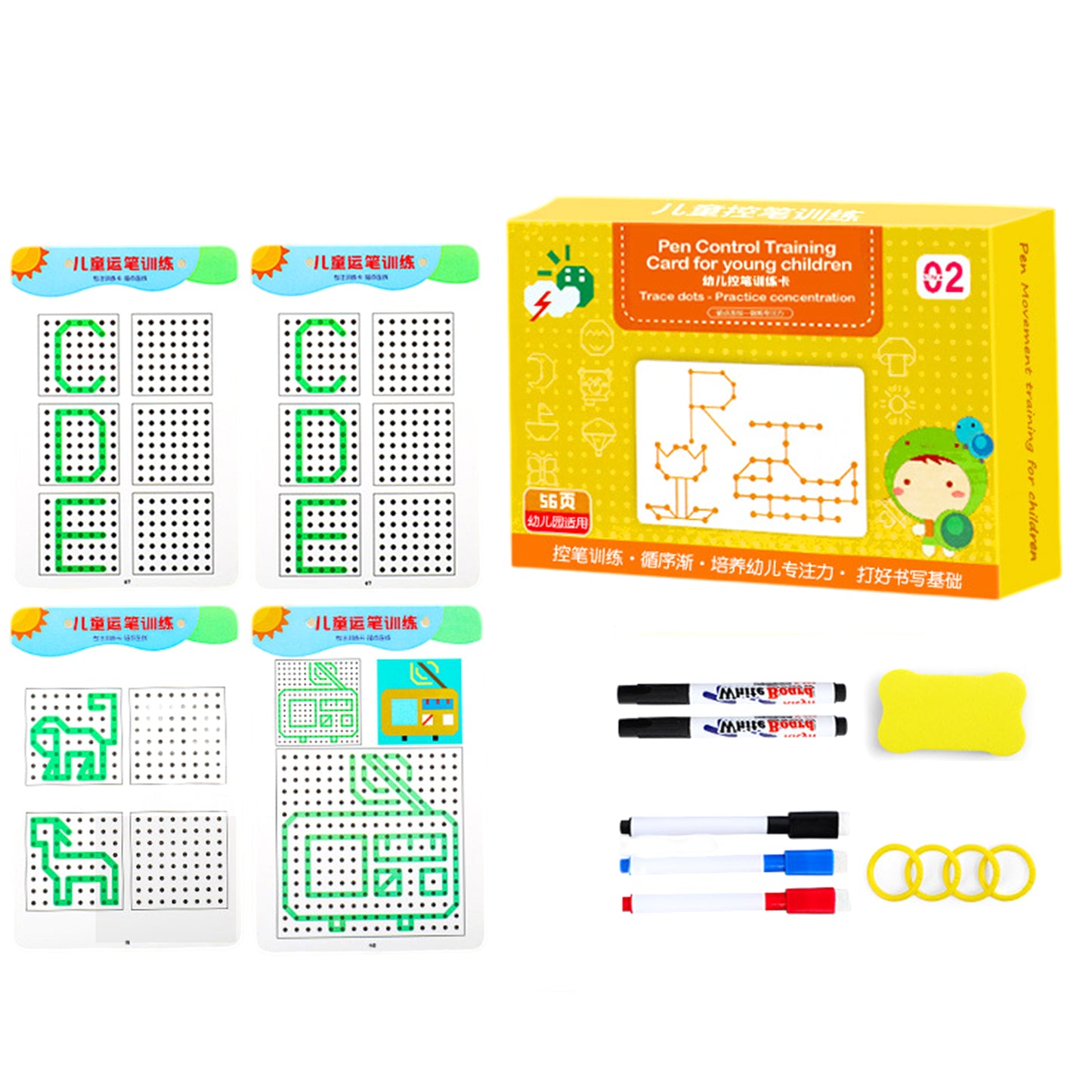 Wipe Clean Workbook Alphabet Numbers Preschoolers Handwriting Workbooks Kids Reusable Handwriting Workbooks