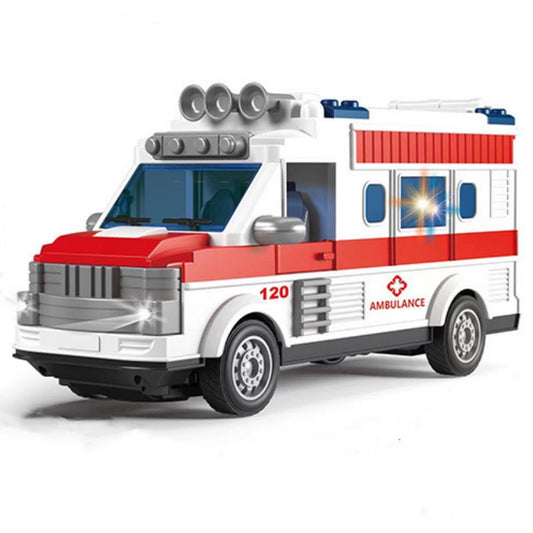 27MHz 4CH Rc Bus Model Simulation School Bus Retro Bus Ambulance Vehicles Toys For Boys Girls Birthday Xmas Gifts QH204-2D without battery