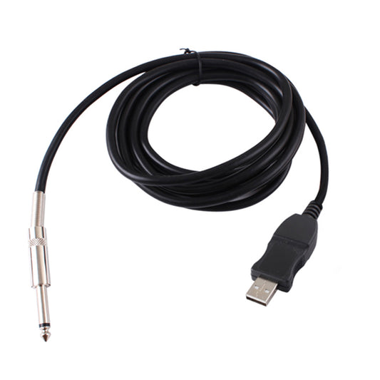 3m USB Interface Male to 6.35mm Electric Guitar Converter Cable Studio Audio Cable Guitar Computer Connector Cord Adapter  USB to 6.35/guitar