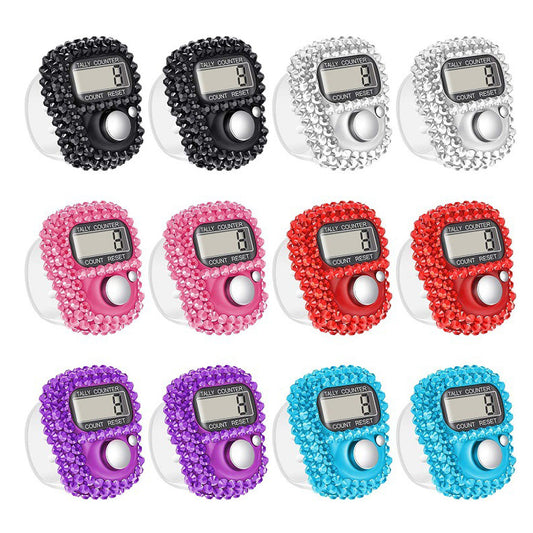 Knit Counter Lcd Electronic Digital Knitting Crochet Stitch Marker Row Finger Counter For Sewing Knitting random color