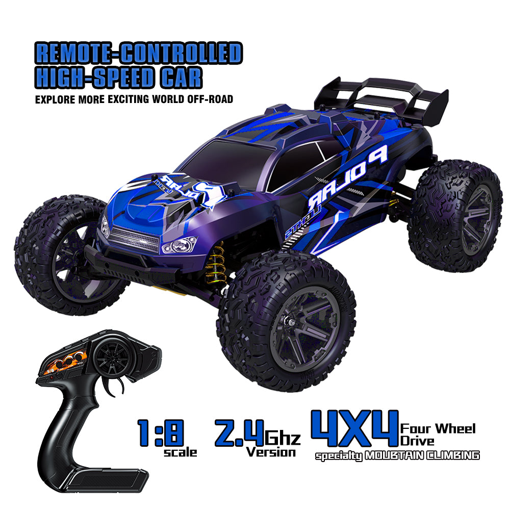 Hs10422 1/8 Rc Car 2.4g 7.4v 1500mah Full Proportional Control Big Foot High Speed 45km/h Rc  Models 2 battery