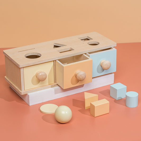 Ball Tracker Intellectual Development AIDS Durable Pound A Ball Drop Toy Early Developmental Scientific Education Toys Set Multifunctional drawer box