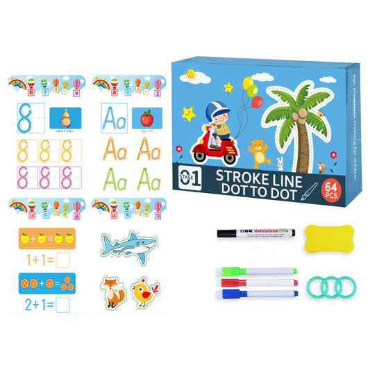 Wipe Clean Workbook Alphabet Numbers Preschoolers Handwriting Workbooks Kids Reusable Handwriting Workbooks