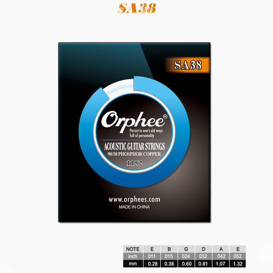 Orphee SA 6 Pcs/set Professional Extra Light Acoustic Guitar Strings Guitar Accessories SA38
